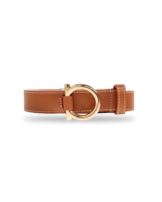 Ferragamo Brown Leather Belt