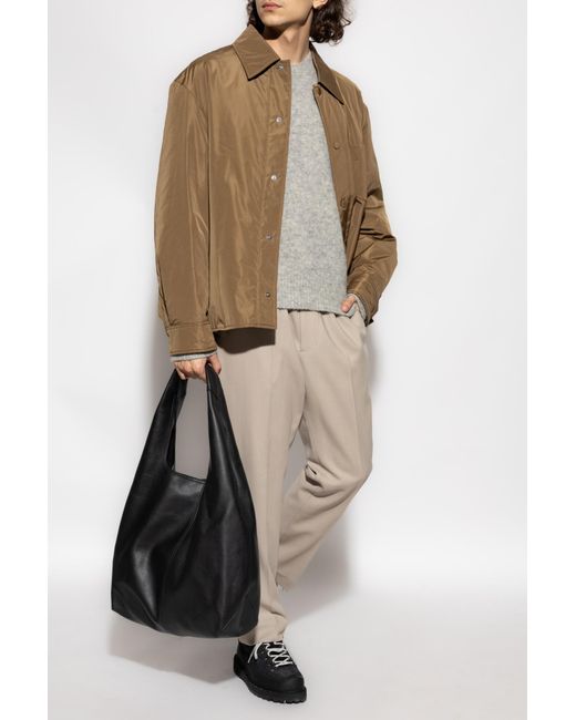 AMI Brown Light Jacket With Logo for men
