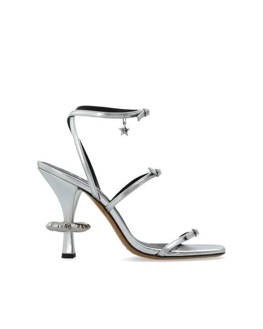 Marc Jacobs White Heeled Sandals 'The Daisy'