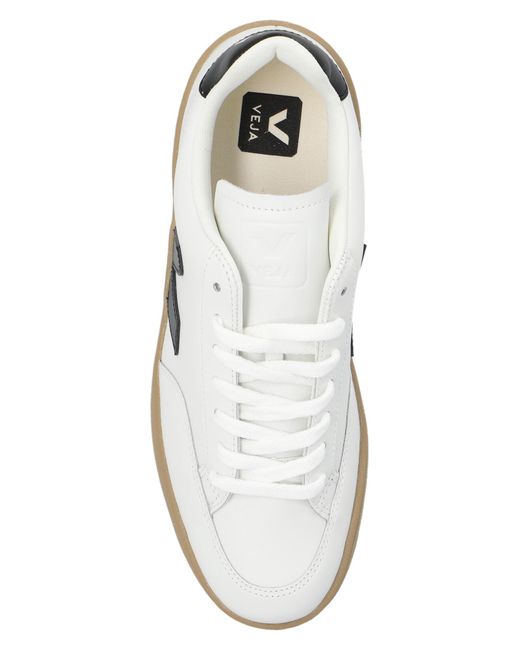 Veja White 'v-12 Leather' Sneakers,