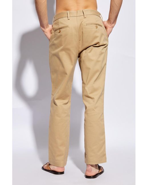 Saint Laurent Natural Cotton Trousers for men