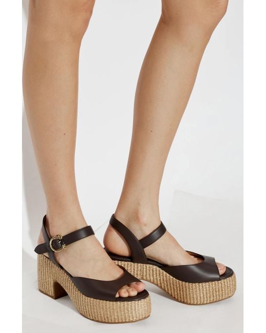 Ferragamo White Platform Sandal