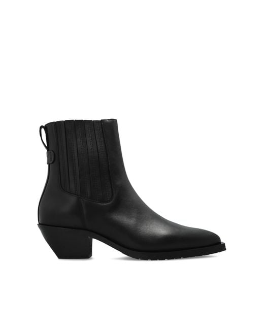 AllSaints Black Heeled Ankle Boots "Marcie"