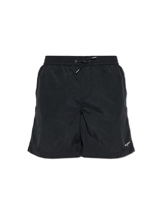 AllSaints Black Swim Shorts 'Mikro' for men
