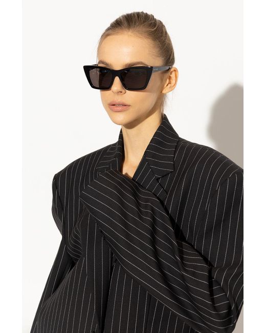 Saint Laurent 'sl 276 Mica' Sunglasses in Black | Lyst