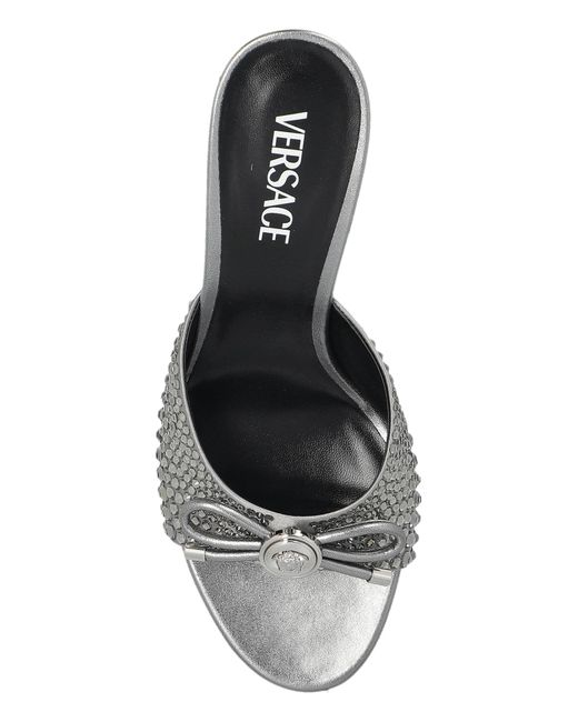 Versace Metallic Heeled Mules