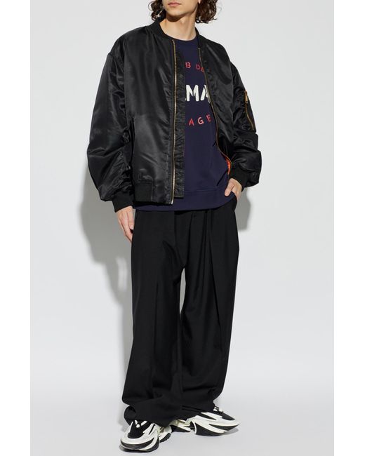 Balmain Blue Sweatshirt With Printed Logo for men