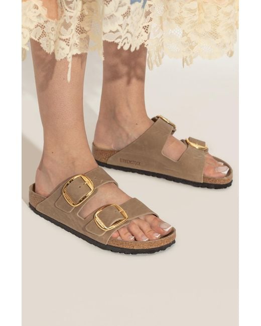 Birkenstock Brown Slides 'Arizona Big Buckle'
