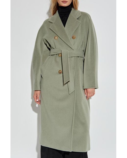Max Mara Green Wool Coat "Madame"