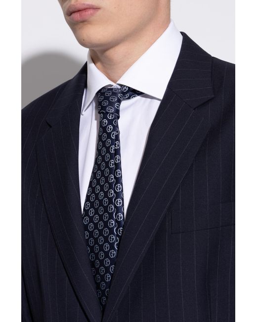 Giorgio Armani Blue Silk Tie for men