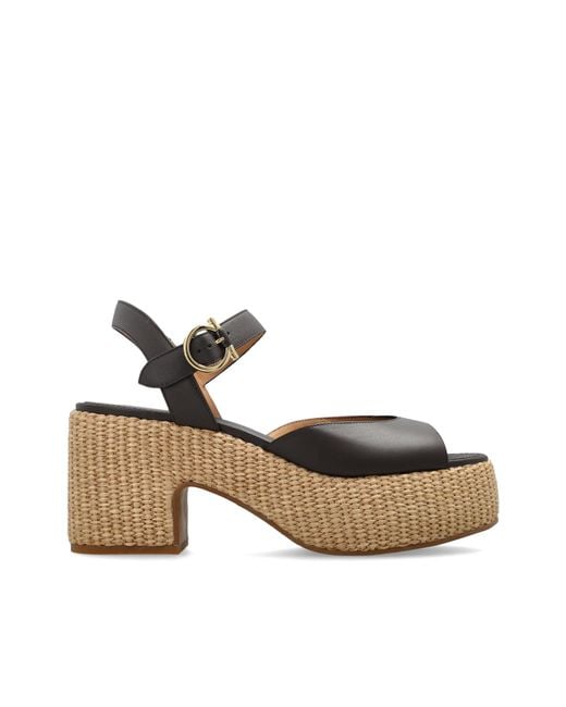 Ferragamo White Platform Sandal