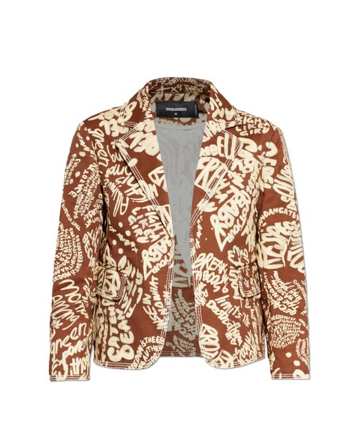 DSquared² Brown Blazer With Open Lapels