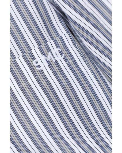 Stella McCartney Gray Dress With A Striped Pattern