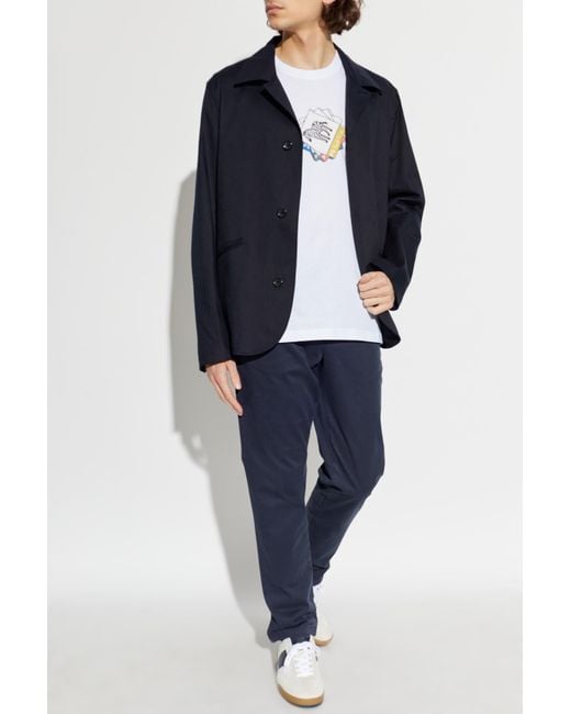 Paul Smith Blue Blazer With Open Lapels for men