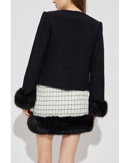 Self-Portrait Black Tweed Jacket