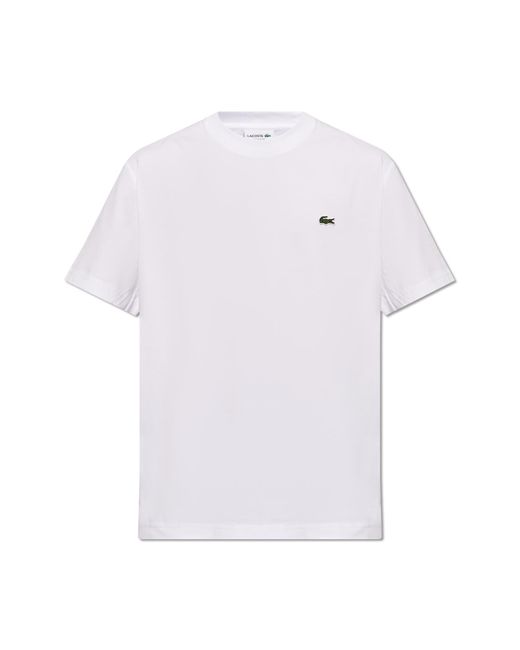 Lacoste White T-Shirt With Logo for men