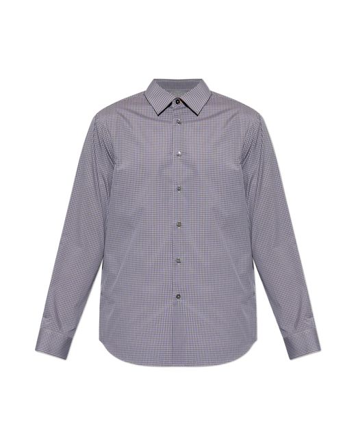 Paul Smith Purple Checked Pattern Shirt for men