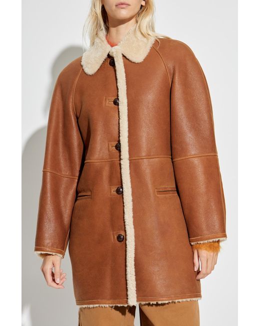 Isabel Marant Brown Shearling Coat 'Berthie'