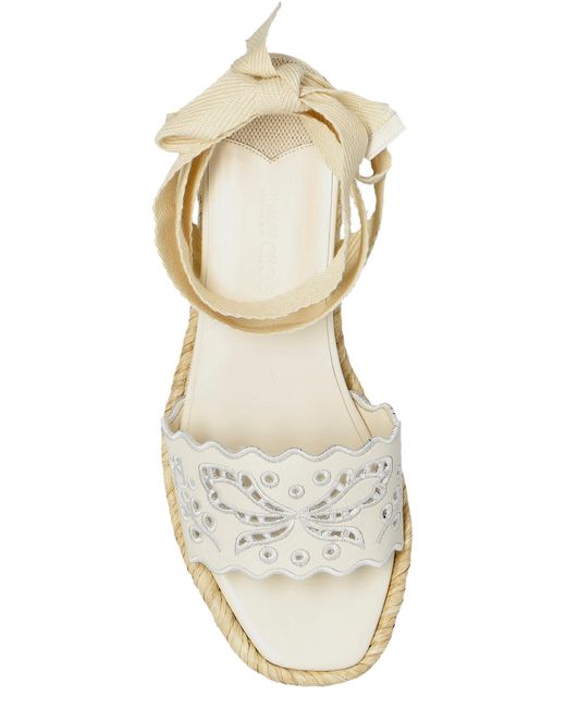 Jimmy Choo White Wedge Sandals 'Arlee'