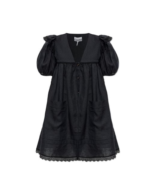 ganni black lace dress Ganni Flynn Lace Dress