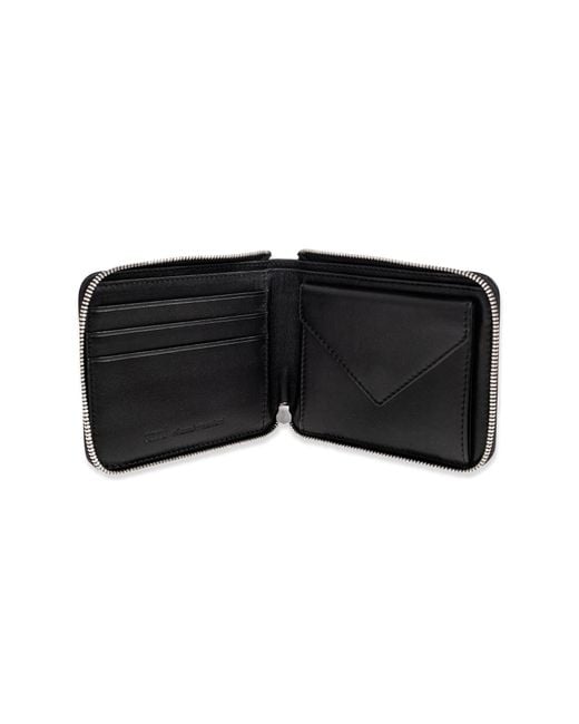 AMI Black Leather Wallet With Logo
