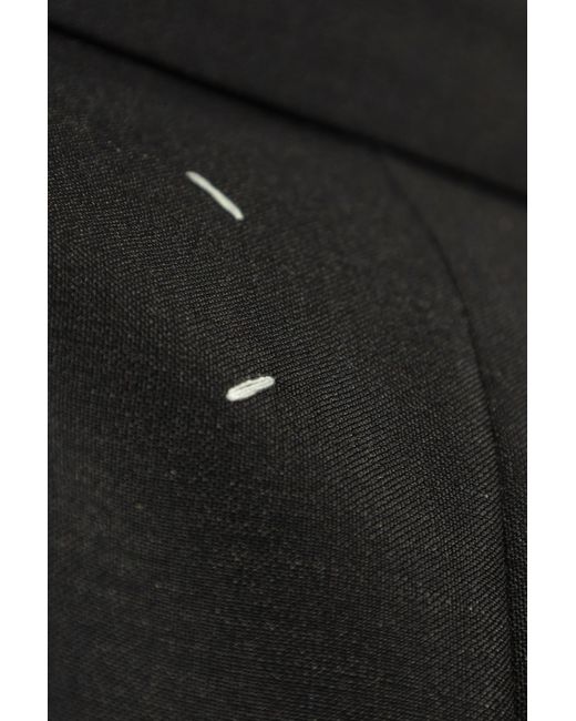 Maison Margiela Black Wool Blazer With Open Lapels for men
