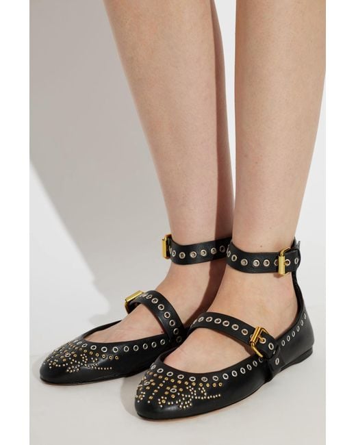 Isabel Marant White Ballet Flats "Ylza"