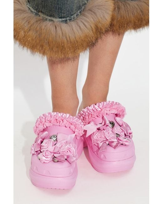 Balenciaga Pink 'Crocs' Flip-Flops
