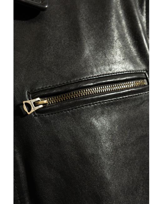 AllSaints Black Leather Jacket 'Miller' for men