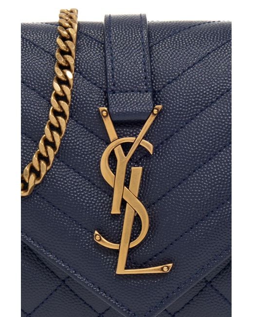 Saint Laurent Envelope Small Shoulder Bag In Gold