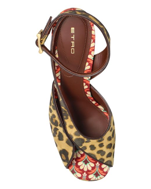 Etro Brown Platform Sandals