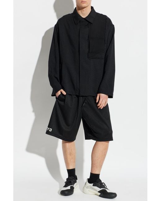 Y-3 Blue Jacket With 'Vintage' Effect for men