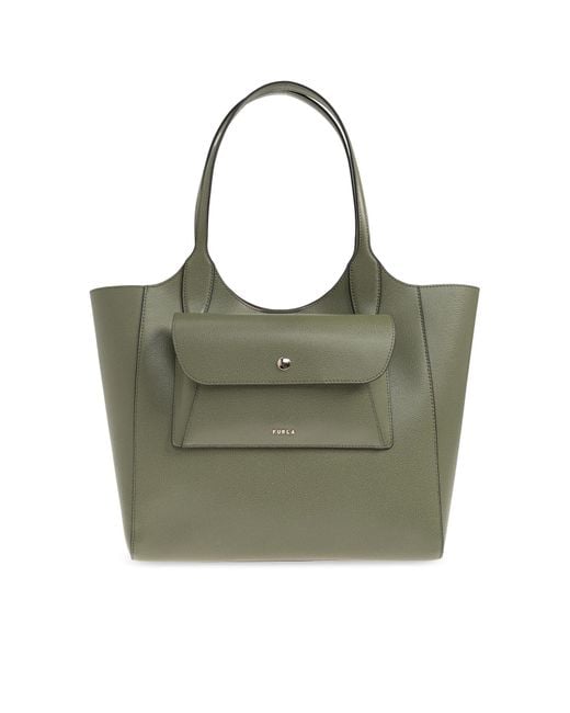 Furla Green "Lea Medium" Shopper Bag