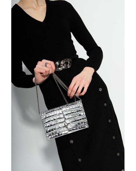McQueen Black Shoulder Bag
