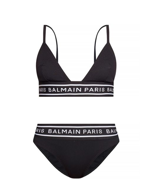 Balmain Black Two-piece Swimsuit