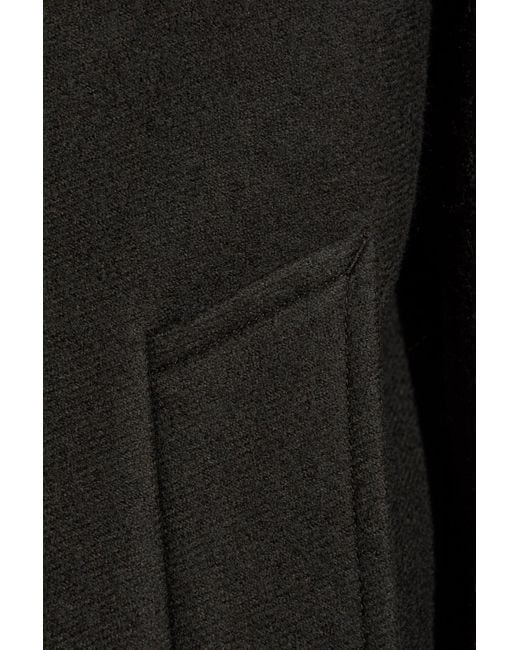 AMI Black Wool Double-Breasted Coat