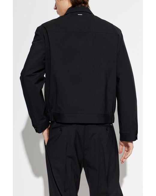 DSquared² Black Wool Jacket With Lurex Thread for men