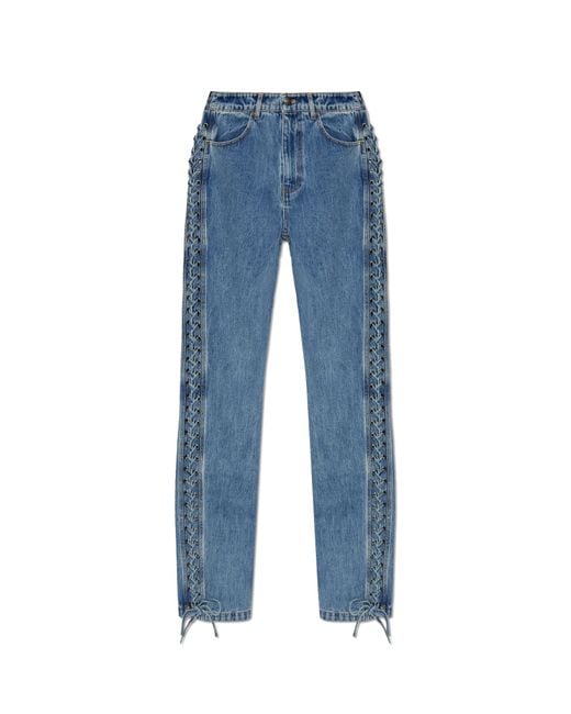 ROTATE BIRGER CHRISTENSEN Blue Jeans With Tie