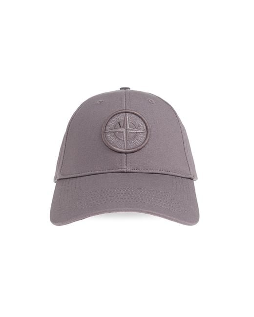 Stone Island Purple Baseball Cap for men