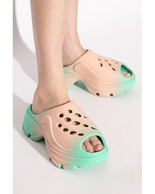 Adidas By Stella McCartney Green Platform Flip-Flops