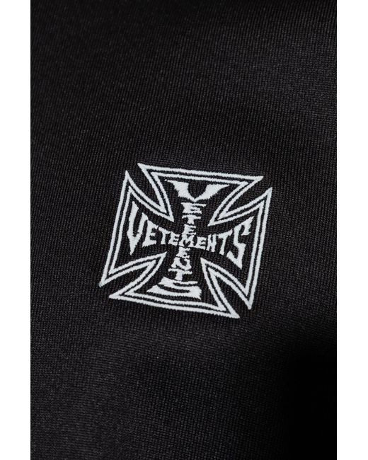 Vetements Black Lightweight Jacket With Logo for men