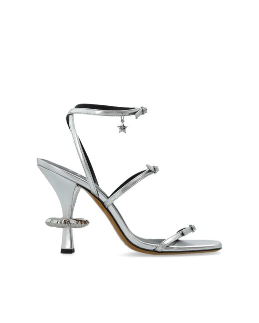 Marc Jacobs White Heeled Sandals 'The Daisy'