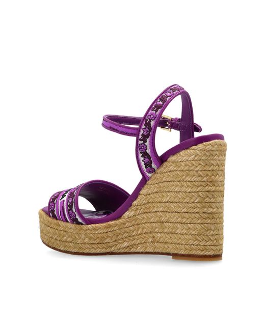 Dolce & Gabbana Pink Wedge Sandals