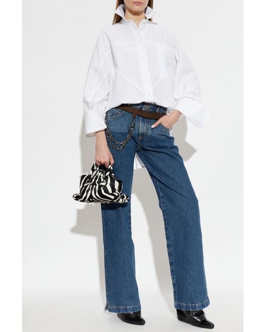 The Attico Blue Wide-Leg Jeans