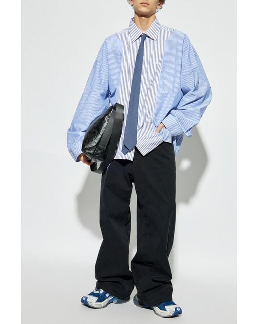 Balenciaga Black Wide-Leg Jeans for men