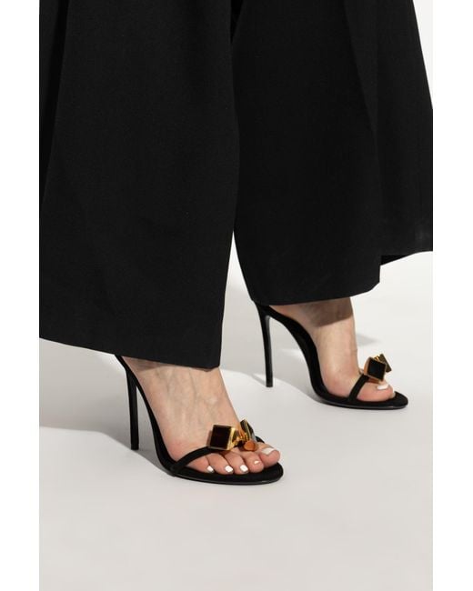 DSquared² Black Heeled Sandals Icon Clubbing