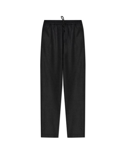 Sease Black Wool Trousers for men