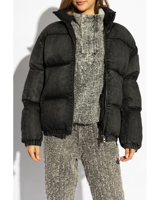 DIESEL Black Padded Jacket 'W-Mons-A'