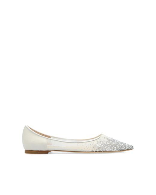 Jimmy Choo White 'Love' Ballet Flats