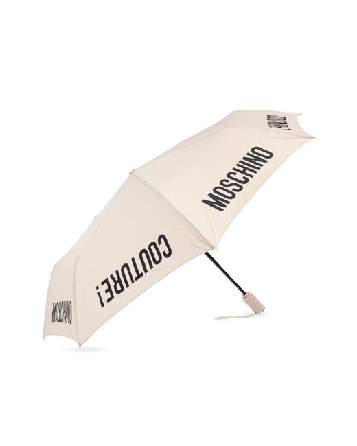 Moschino White Umbrella With Logo